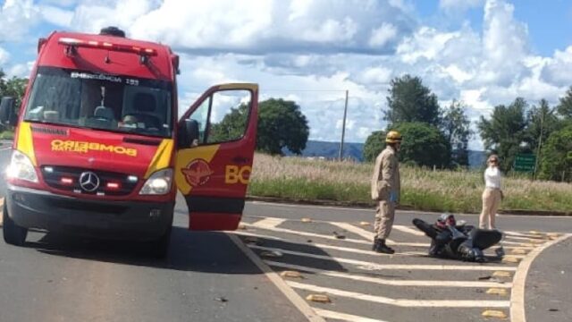 Acidente deixa motociclista ferido na GO-139, em Marzagão
