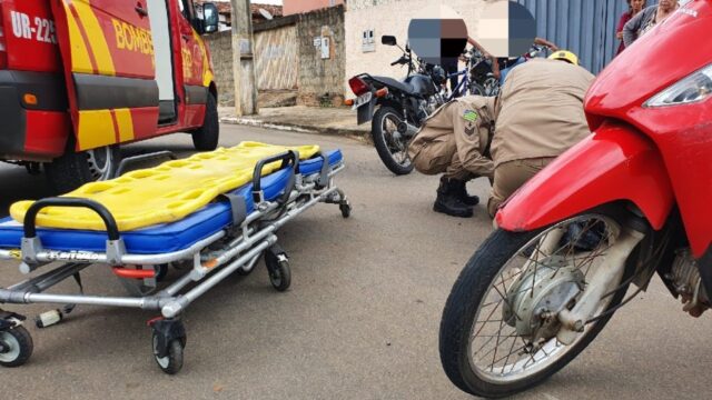 Colisão entre duas motos deixa passageira ferida em Catalão