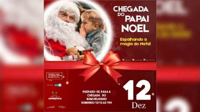 Davinópolis se prepara para chegada do Papai Noel na praça central