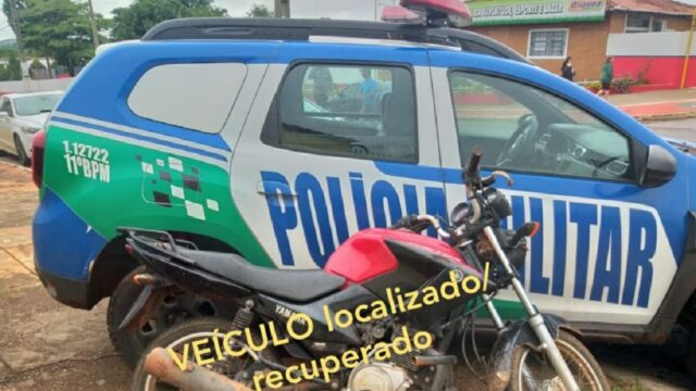 Polícia Militar recupera moto furtada em Orizona