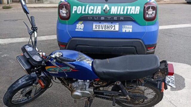 Equipe do Tático Móvel recupera motocicleta com restrição de furto/roubo em Catalão
