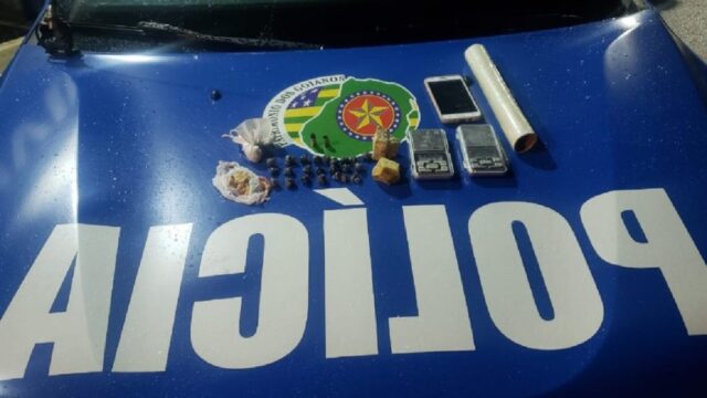 Em Ipameri, PM apreende drogas e prende traficante em flagrante