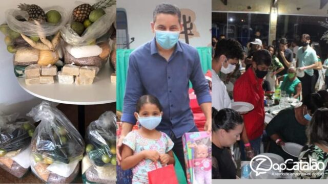 Entrega de brinquedos, cestas de alimentos para as famílias e confraternização entre os servidores municipais, celebram o natal em Três Ranchos