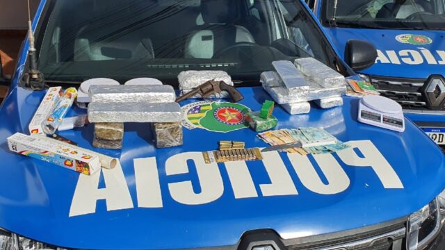 Em Catalão, PM prende suspeito e apreende 12 quilos de drogas