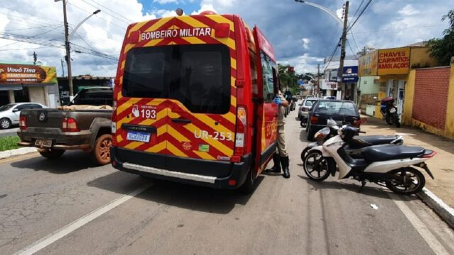 Colisão entre carro e moto deixa homem ferido no Bairro São João em Catalão