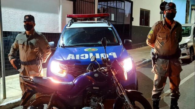 Polícia Militar recupera moto furtada em Catalão