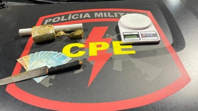 Casal é preso suspeito de tráfico de drogas no Bairro Santa Terezinha, em Catalão