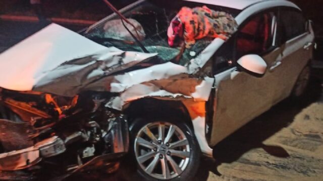 Acidente entre carreta e carro deixa feridos em Caldas Novas