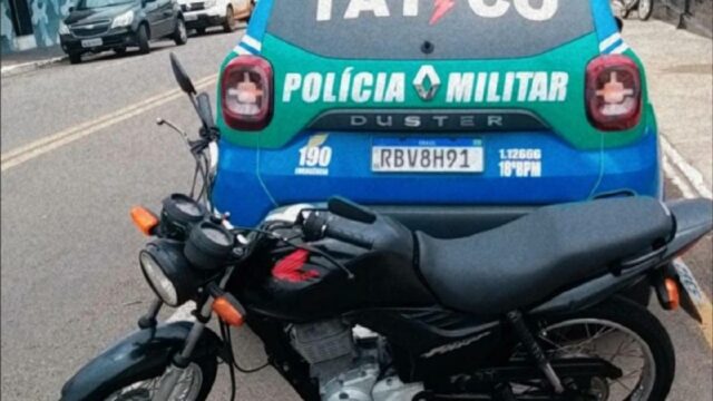Equipe do Tático Móvel recupera moto com restrição de furto no bairro São João