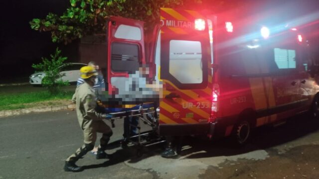 Motociclista fica ferido ao sofrer queda no Bairro Santa Terezinha, em Catalão