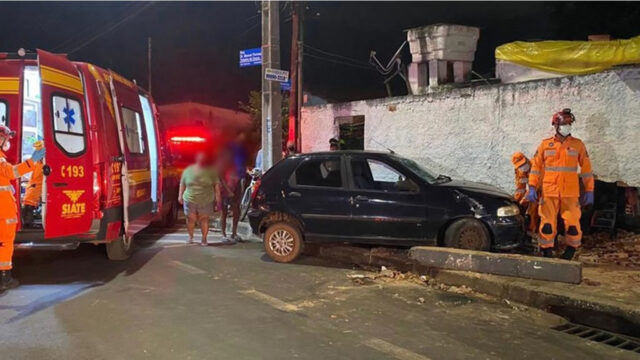 Carro atropela ciclista e crianças em Uberlândia