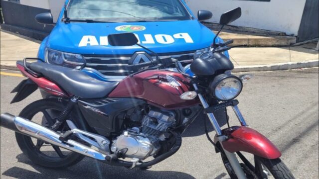 PM recupera moto furtada no bairro Vila Erondina, em Catalão
