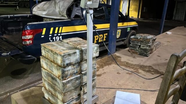 PRF apreende mais de 450kg de cocaína em Porangatu (GO)