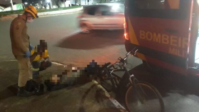 Ciclista fica ferido após ser atingido por carro em Catalão