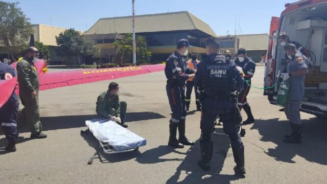 Após grave acidente em Caldas Novas, mulher é transferida de aeronave para Goiânia