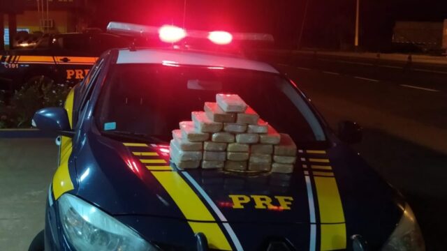 PRF prende casal que transportava cocaína em Jataí(GO)