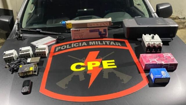Suspeito de furtar clínica é preso pela PM e objetos são recurpado, em Catalão