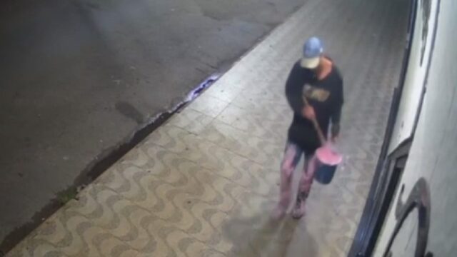 Polícia Militar efetua a detenção de homem que aparece em vídeo pichando várias edificações na cidade de Pires do Rio