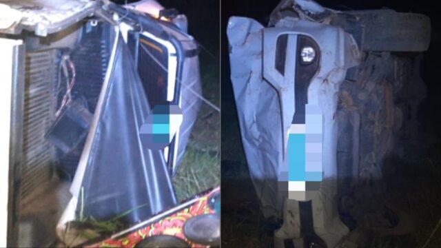 Motorista morre após ser ejetado de caminhonete em acidente na GO-305, em Cumari