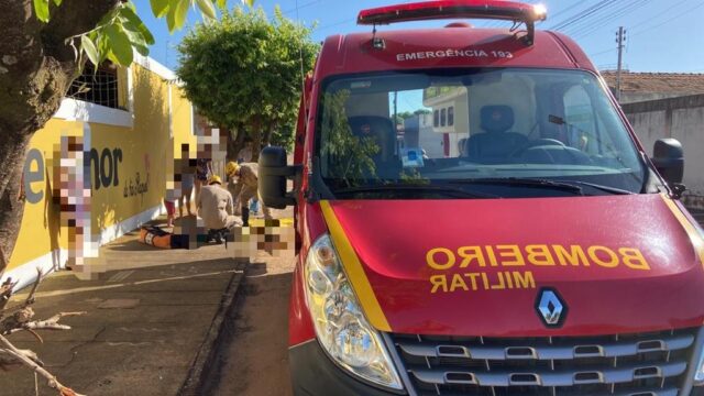 Jovem fica ferido após queda de moto no Bairro Castelo Branco, em Catalão