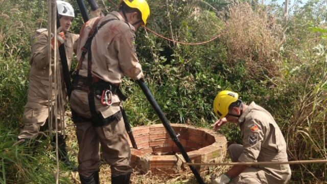 Criança é resgatada após cair em cisterna de 20 metros em Goiás