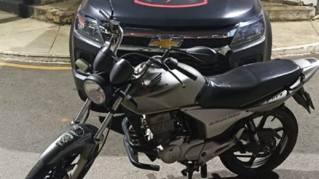 Moto com registro de furto/roubo em Uberlândia (MG) é recuperada em Catalão