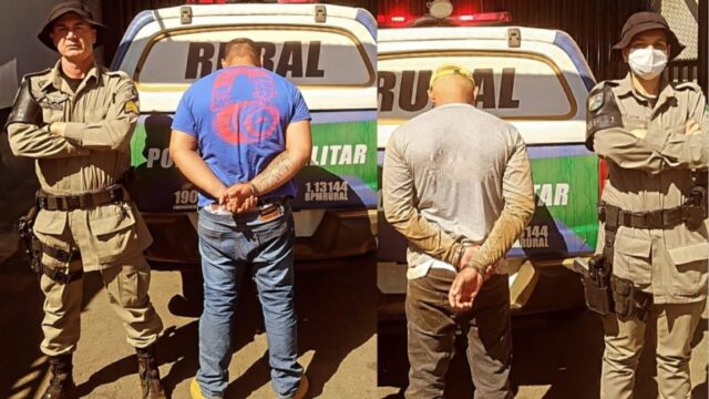Operação rural prende irmãos foragidos da Justiça de Minas Gerais, em Caldas Novas