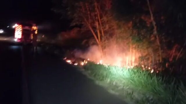 Trabalhador rural é preso após ser flagrado ateando fogo às magens de rodovia