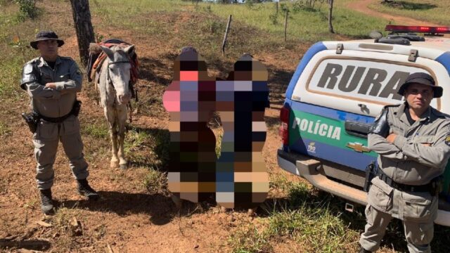 Batalhão Rural prende jovem de 22 anos e apreende menor por suspeita de furto de equinos, em Catalão