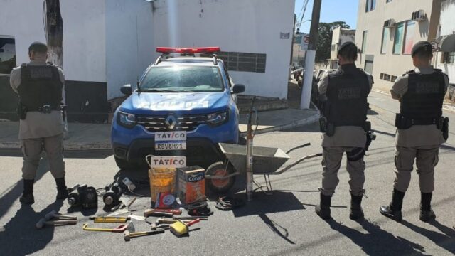 Ação rápida do Tático Movel, prende pedreiro e recupera equipamentos e ferramentas furtdados de obras em construções em Catalão