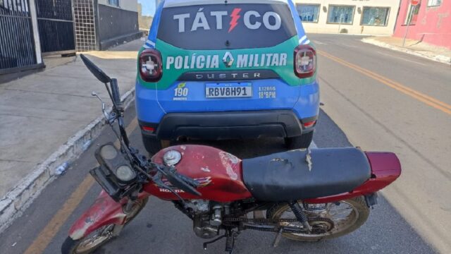 Polícia Militar de Catalão recupera moto furtada em Sorocaba (SP)