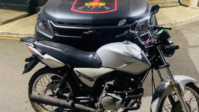 Mais uma moto furtada em Uberlândia é recuperada pela CPE em Catalão