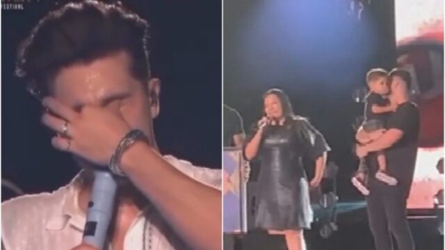 Luan City tem choro de Luan Santana, Murilo Huff com filho no palco e homenagem para Marília Mendonça