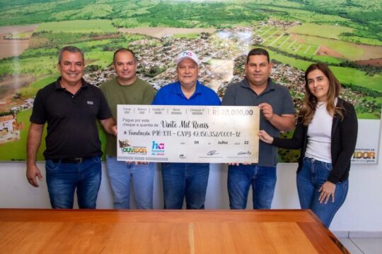 Cuidando da Saúde – Prefeitura de Ouvidor repassa doação de R$ 20 mil reais ao Hospital do Câncer de Barretos