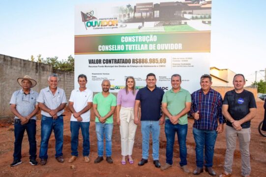 Prefeitura de Ouvidor realiza o lançamento de construção da nova sede do Conselho Tutelar de Ouvidor com investimento de R$ 886,9 mil