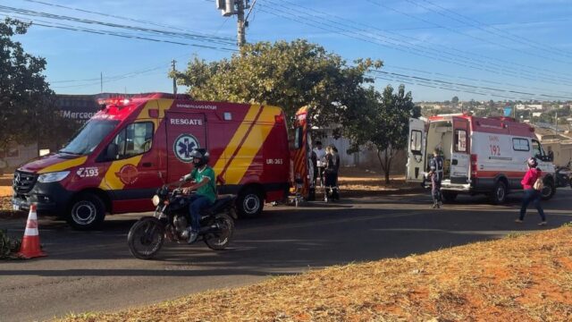 Em Caldas Novas, colisão entre motos deixa duas pessoas feridas