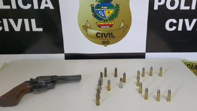 Após denúncia de ameça, Polícia Civil apreende revólver e 20 munições em Catalão