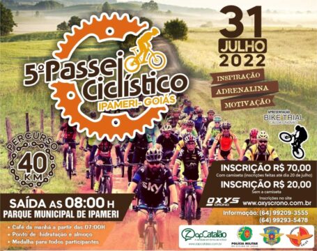 Inscrições abertas para 5º Passeio Ciclístico de Ipameri