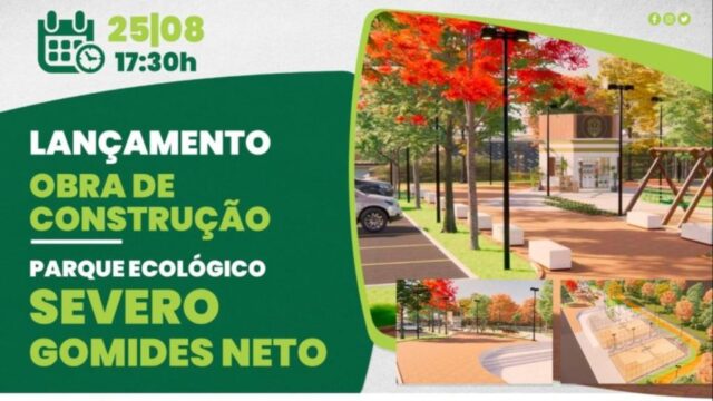 Prefeitura de Catalão lança nesta quinta-feira (25), o Parque Severo Gomides Neto