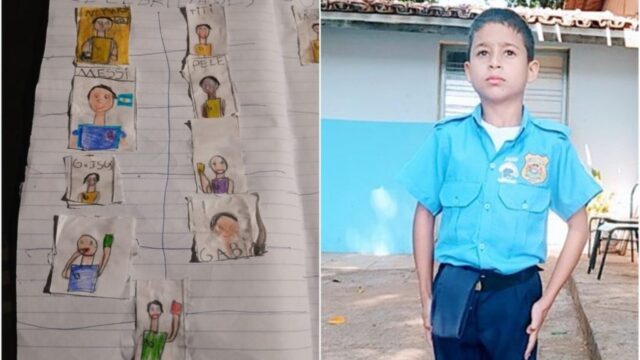 Sem dinheiro para comprar figurinhas, menino faz o seu próprio álbum da Copa do Mundo