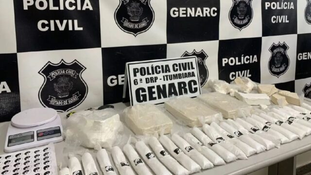 Polícia Civil estoura depósito de cocaína e três suspeitos são presos, em Itumbiara