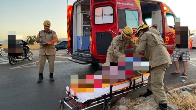 Motociclista fica ferido após colisão com veículo na GO-139, em Caldas Novas