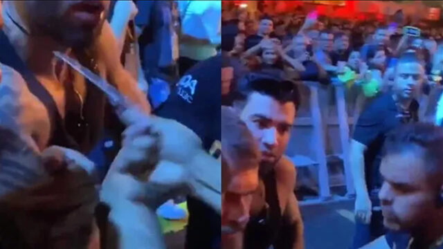 Gusttavo Lima tem colar roubado por fã durante show e se choca; veja reação