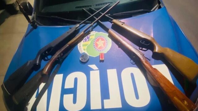 Homem é preso com armas de fogo no bairro Evelina Nour II, em Catalão
