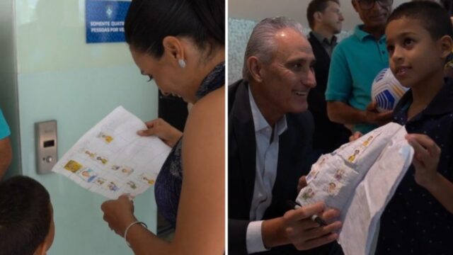 Menino que desenhou o próprio álbum da Copa viaja pela 1ª vez de avião e conhece Tite e Marta após convite da CBF: 'Um sonho'
