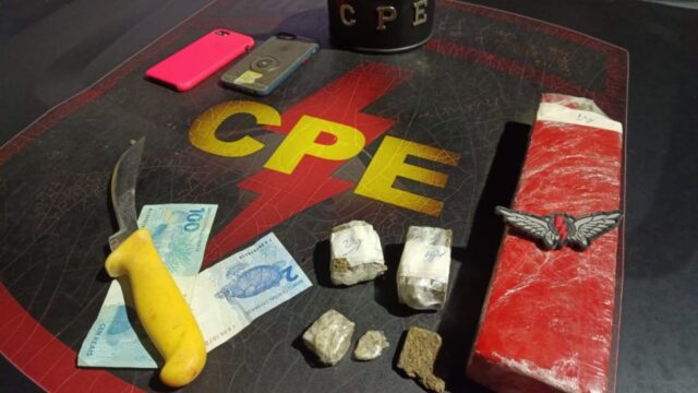 Após denúncias, CPE prende dois jovens por tráfico de drogas em Pires do Rio
