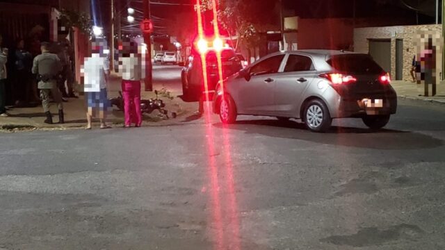 Motociclista fica ferido em acidente de trânsito no bairro Chaud, em Catalão