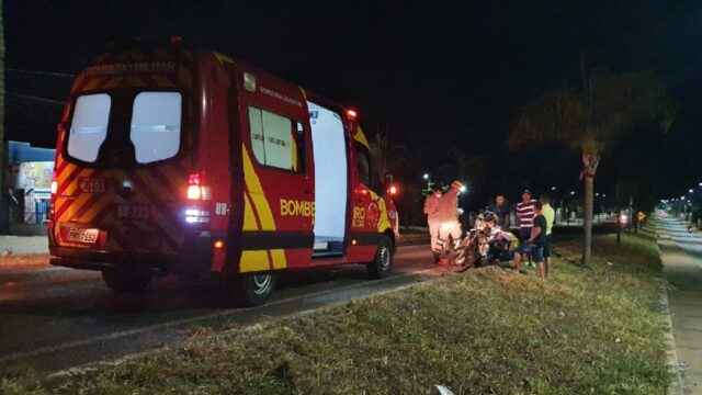 Motociclista atropela cachorro e fica ferido na GO-330, em Catalão
