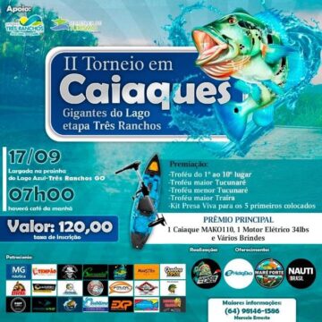 Vem aí 2° Torneio em Caiaques Gigantes do Lago etapa Três Ranchos