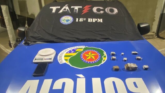 Tático Móvel apreende drogas e prende suspeito por tráfico de drogas em Catalão